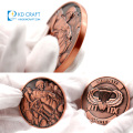 Moneda de la novedad del desafío de la antigüedad decorativa personalizada del esmalte de fundición a presión del metal 3d en relieve personalizado barato del fabricante